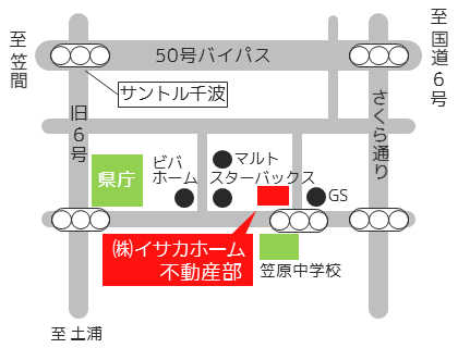 店舗地図 茨城県庁沿いにございます。駐車場も５台完備しております。お気軽にお立ち寄りくださいませ。