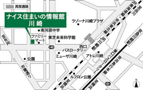 ナイス住まいの情報館 川崎　店舗地図
