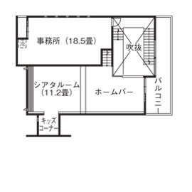 ＼SUUMOで来場予約受付中／【インターパーク近く】ホワイト＆ダークブラウンを基調としたモダンな展示場の間取り図(中2階)