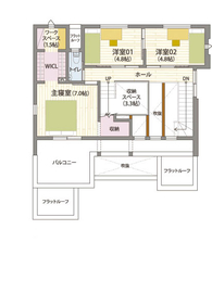 ヤマト住建　住まいのギャラリー京都南店の間取り図(2階)