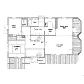 スウェーデンハウス 幕張西モデルハウスの間取り図(1階)
