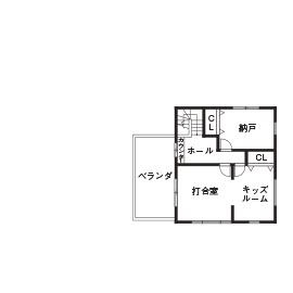 【吉岡町】大一建設／木のぬくもり溢れる本社兼モデルハウスの間取り図(2階)