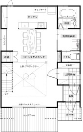 サイエンスホーム　名古屋瑞穂展示場の間取り図(1階)