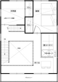 サイエンスホーム　名古屋瑞穂展示場の間取り図(2階)