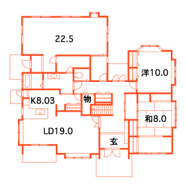 一条工務店　静岡展示場の間取り図(1階)