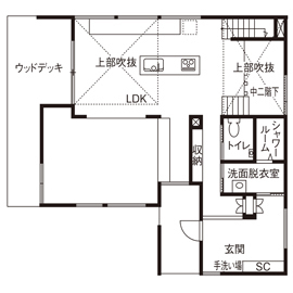 【千葉市稲毛区】Afternoon Tea HOUSE千葉 モデルハウスの間取り図(1階)