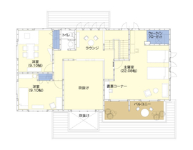 仙台北店 モデルハウスの間取り図(2階)