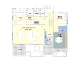 瀬戸店 モデルハウスの間取り図(1階)