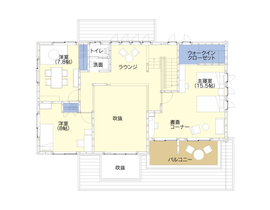 瀬戸店 モデルハウスの間取り図(2階)
