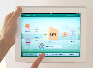 エネルギー管理用のモニター表示例