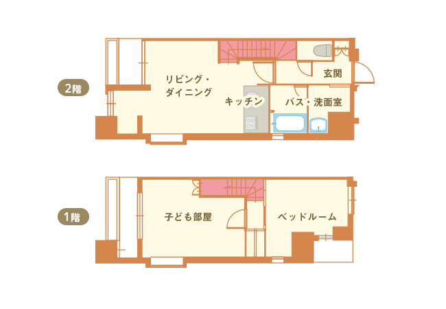 ※メゾネット　マンション平面図