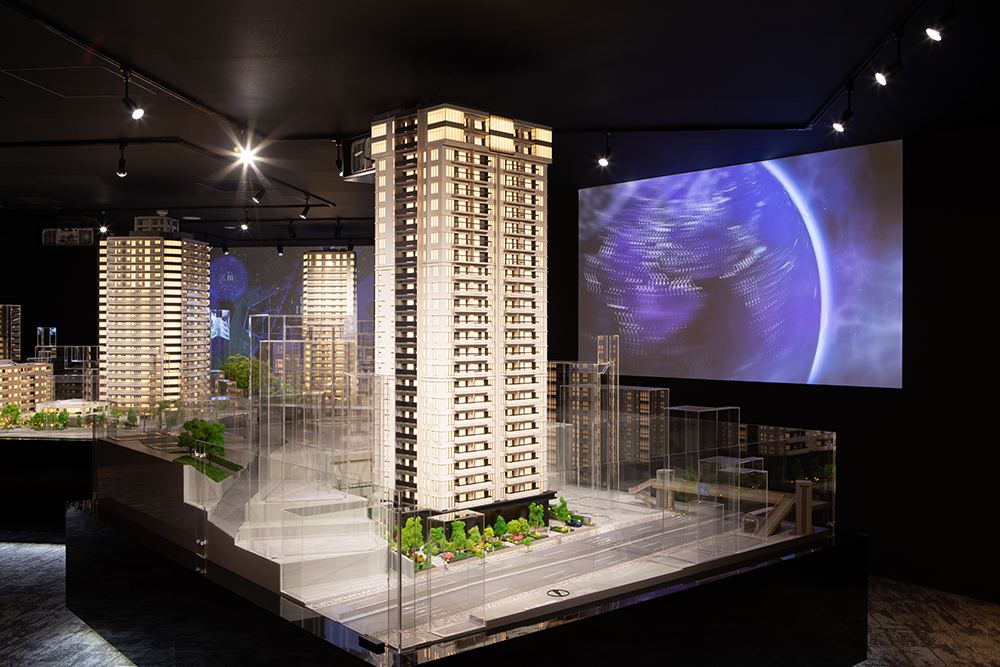 「ザ・パークハウス　高輪タワー」モデルルームの模型