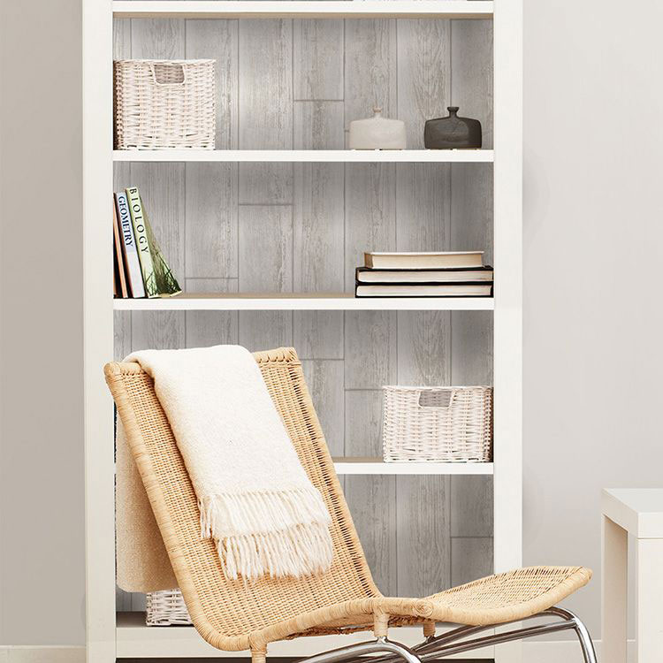 背板に壁紙を貼ったラック