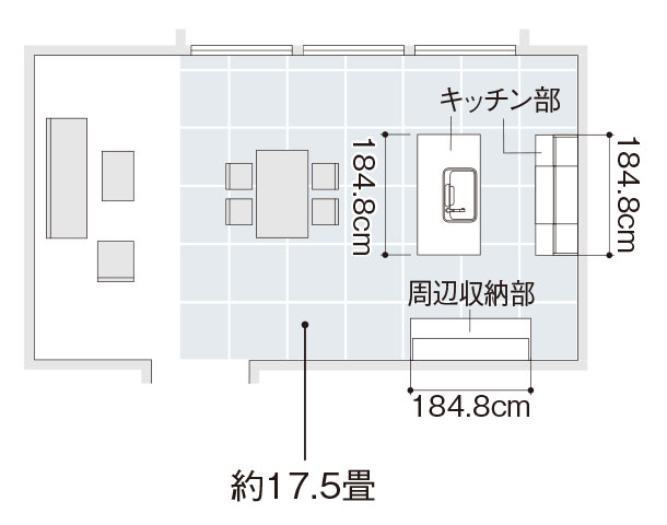 寸法 アイランド キッチン