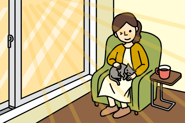 西向きのリビング・ダイニングのイメージ