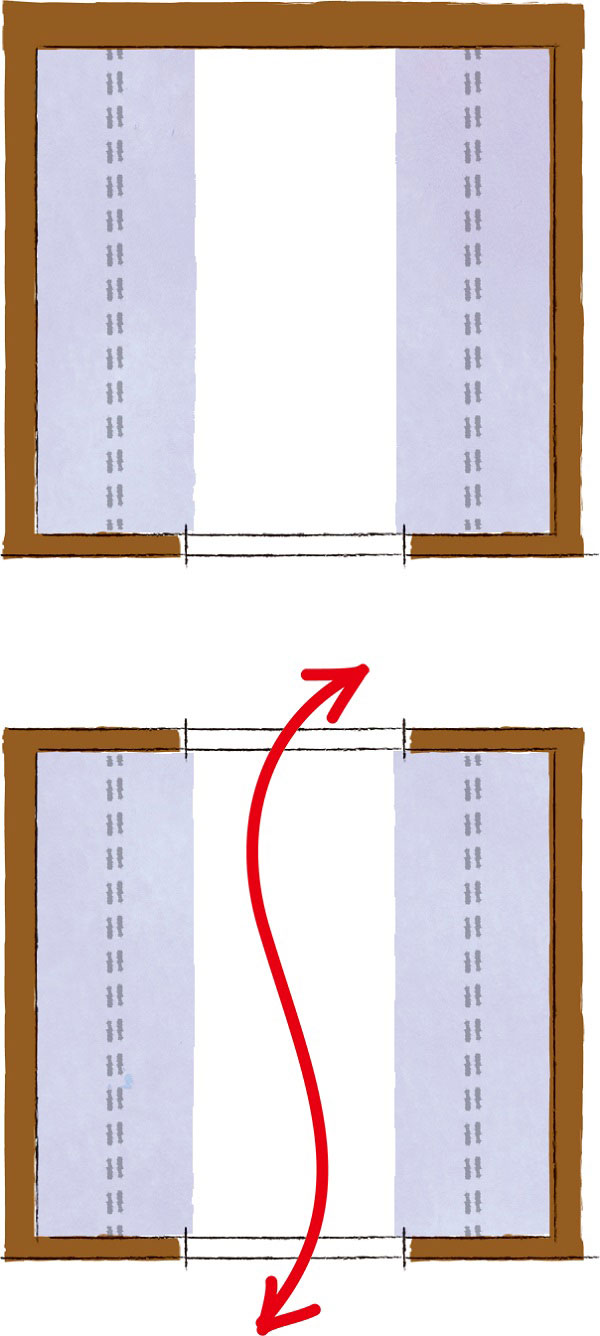 ウォークインクローゼットとウォークスルークローゼットの比較図