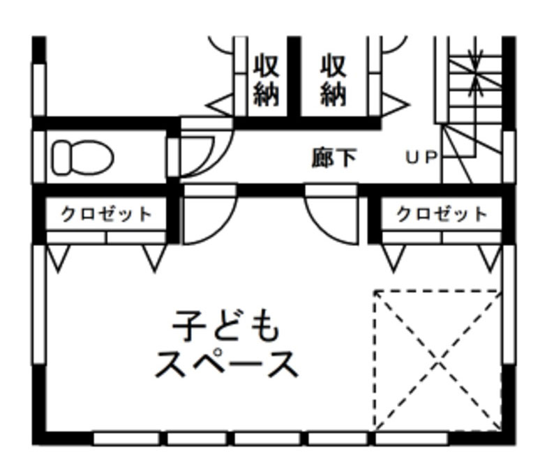 後からホームエレベーター設置を視野に入れた設計図の例