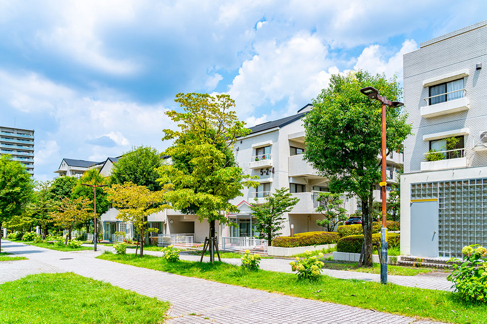 テラス付きマンションの外観写真