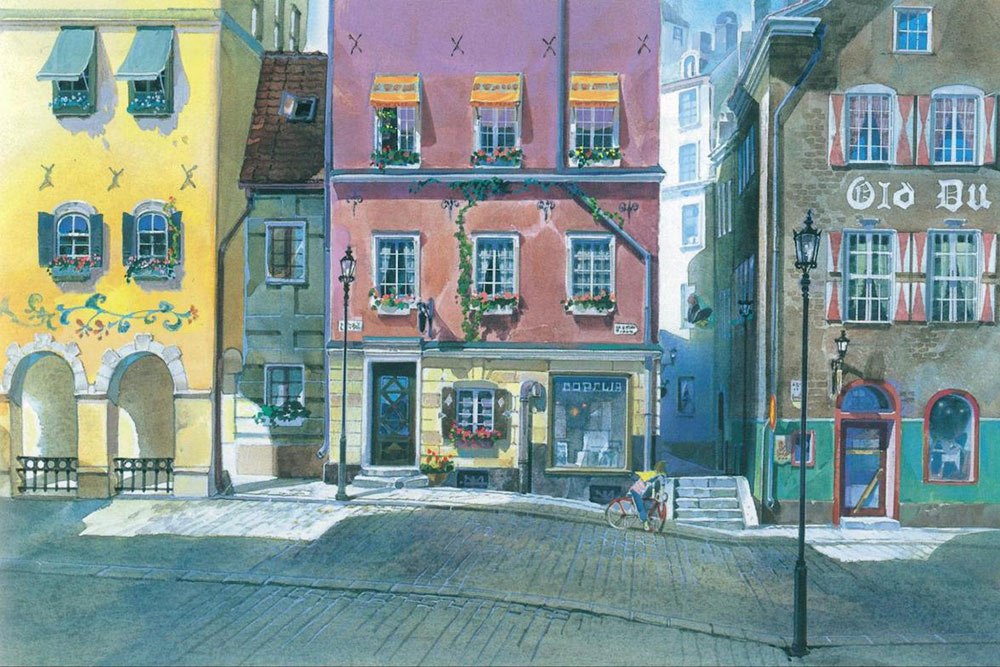 コリコの街並みを描いたイメージボード