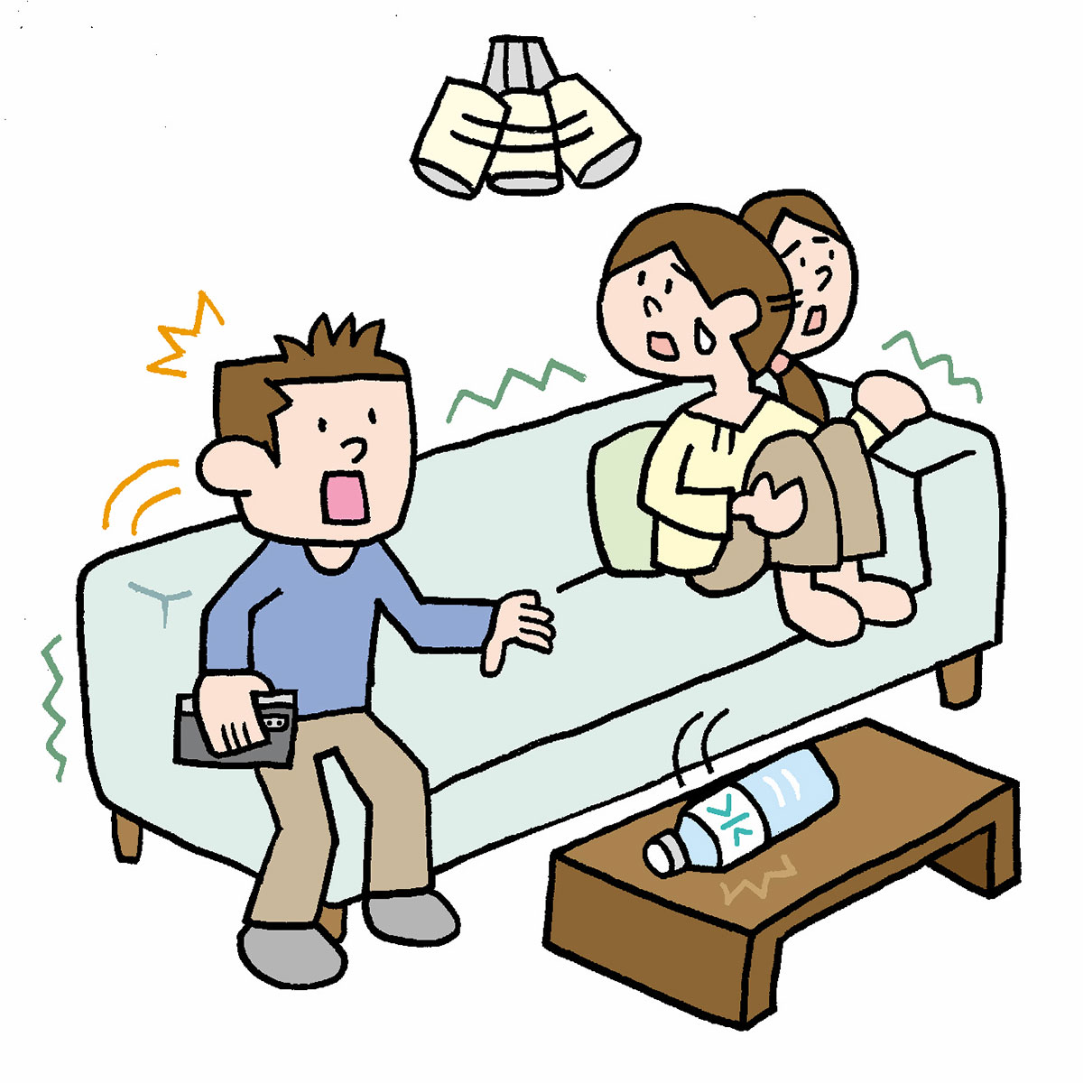 震度5のときの免震構造の建物の状況