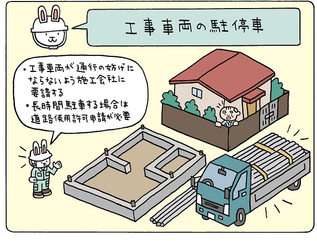 工事車両の駐停車