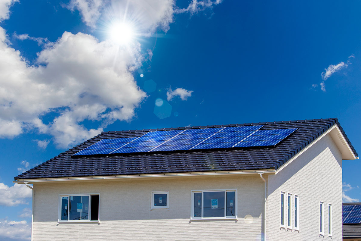 戸建住宅の太陽光発電のイメージ