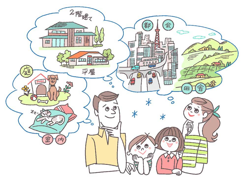 理想の暮らしを考える親子