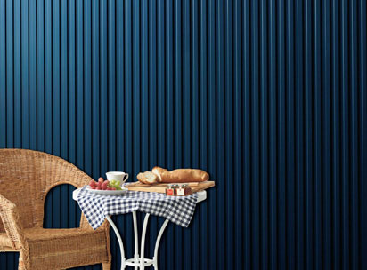 ブルーのガルバリウム鋼板