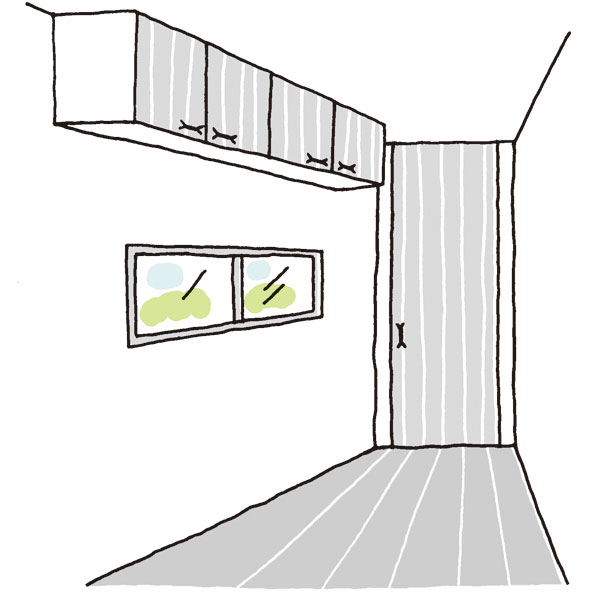 廊下の吊り戸棚