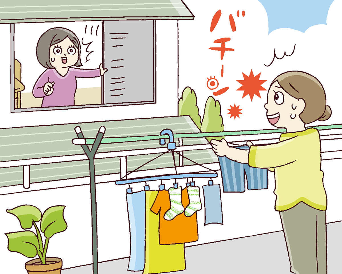 近隣の環境によっては2階リビングの一戸建ての住人と目が合うことも