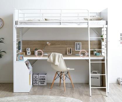 子ども部屋に置いたロフトベッド