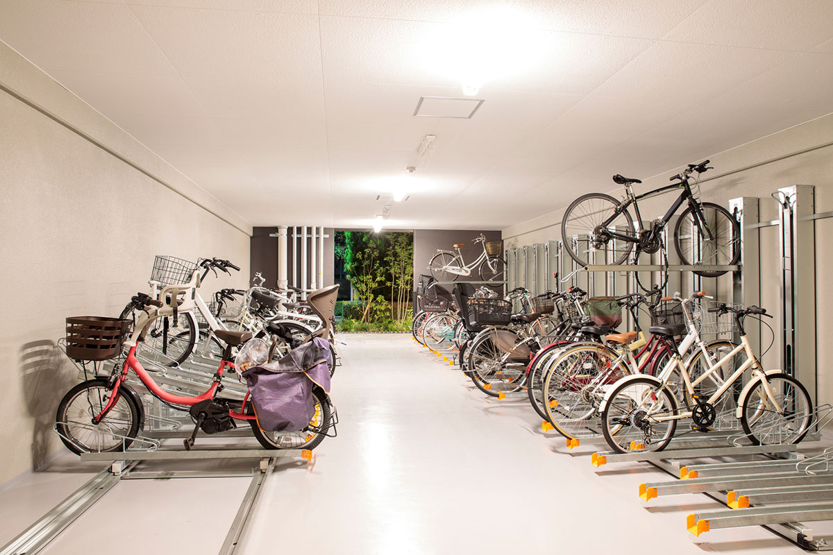 マンションの駐輪場