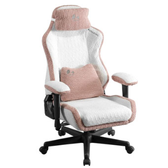 ピンクと白のゲーミングチェア