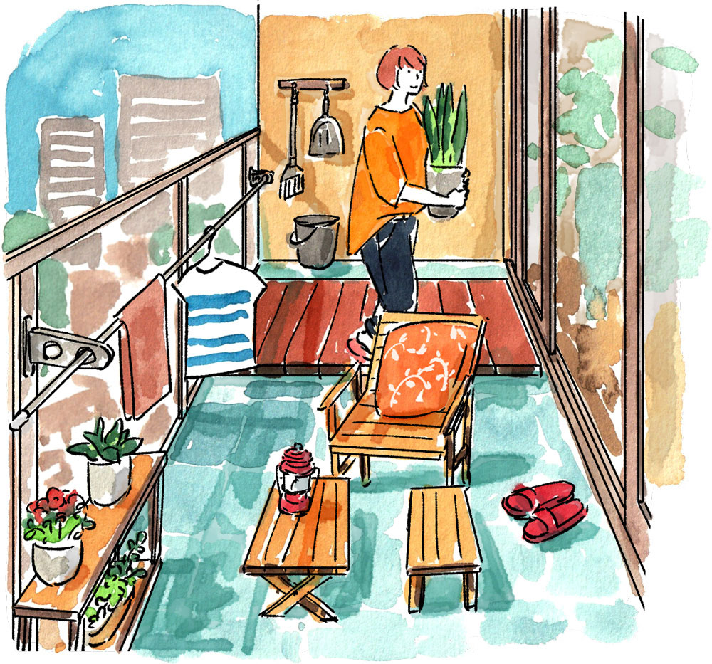 ベランダの様子