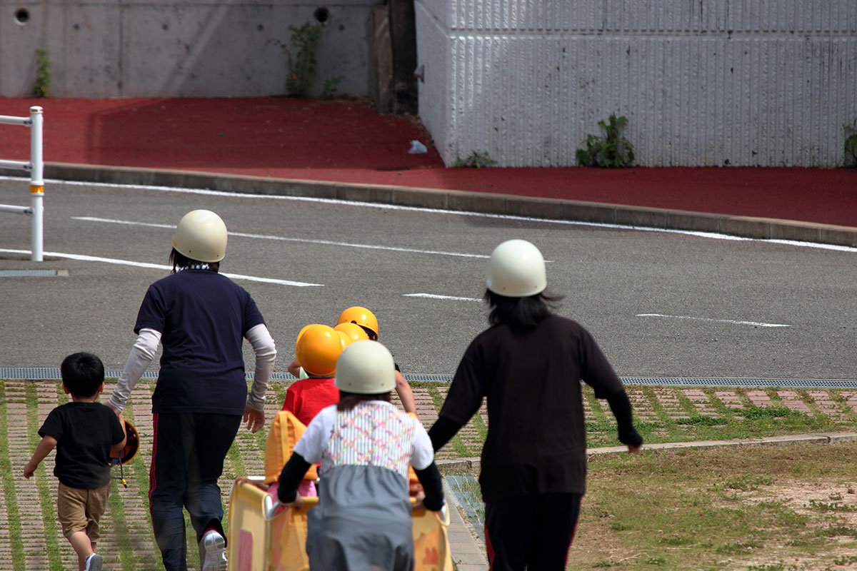 避難訓練の様子