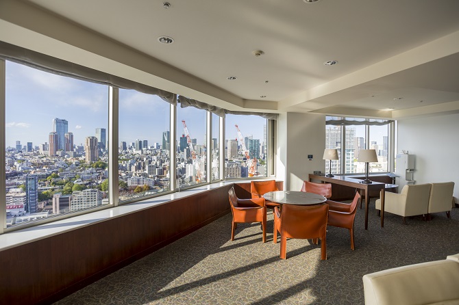 白金タワーのラウンジ