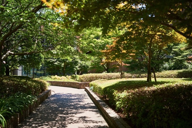 グラン・レジデンスの庭の散策路
