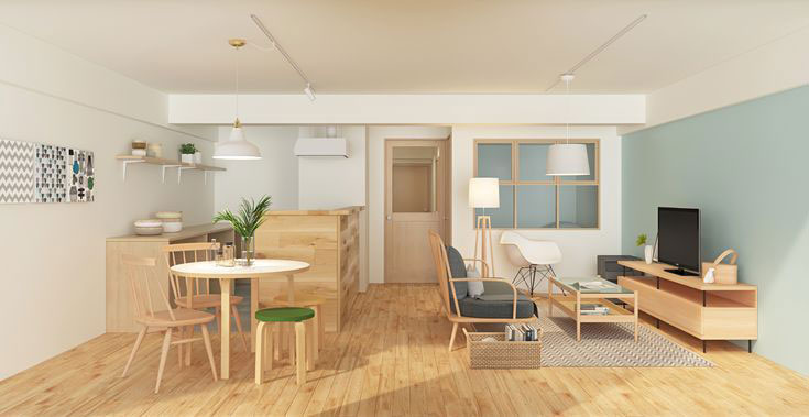 木を多用した北欧インテリアデザイン