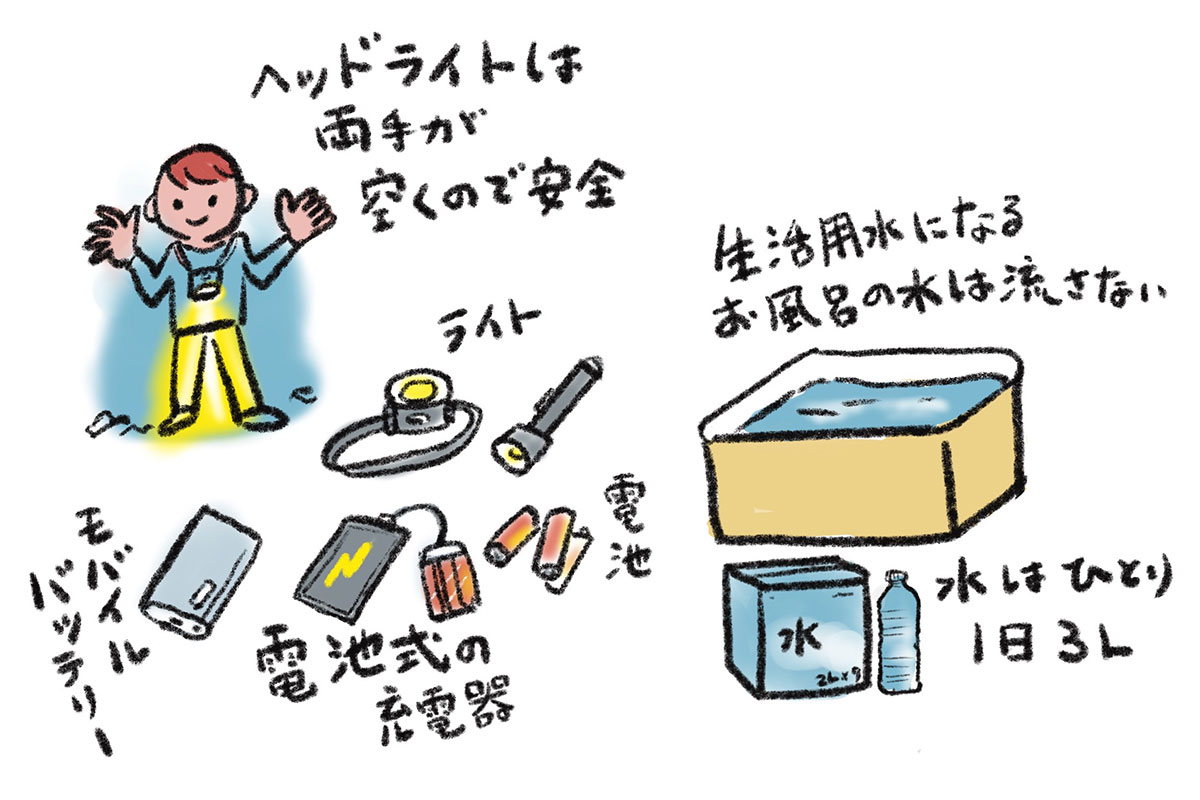 停電　断水　備蓄