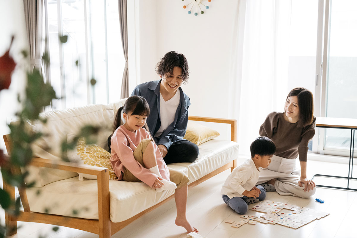安心快適に暮らす家族のイメージ
