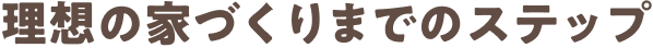 理想の家づくりまでのステップ