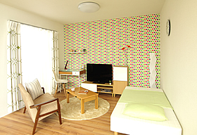 プロのコーディネーターが選んだ7パターンのデザインから選ぶことも可能。こちらは自然派ナチュラルスタイルの「北欧風モダン」