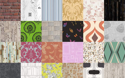 さまざまなテイストの壁紙から選べる