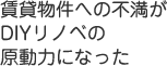 賃貸物件への不満がDIYリノベの原動力になった