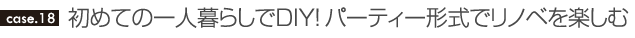初めての一人暮らしでDIY！ パーティー形式でリノベを楽しむ