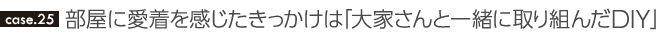部屋に愛着を感じたきっかけは「大家さんと一緒に取り組んだDIY」