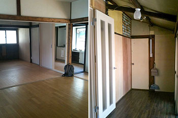 改修前の様子。各所に築50年の傷みがみられ、やや暗い雰囲気だった