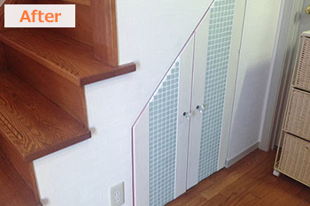 取材後に中原工房にてDIYで製作した扉を設置されたそうだ