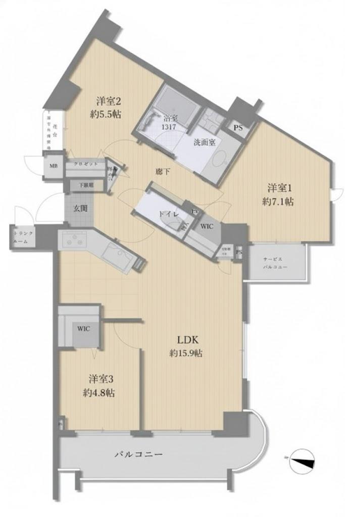 駅徒歩8分！広々3LDKリフォーム済♪【小田急コアロード新百合ヶ丘南壱番館】