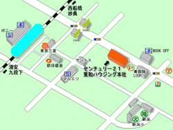 行徳駅から当社までの道のりです。徒歩５分です。